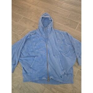 FP Movement Free People All Your Love Hoodie Athleisure Zip Up Blue XS Small Med